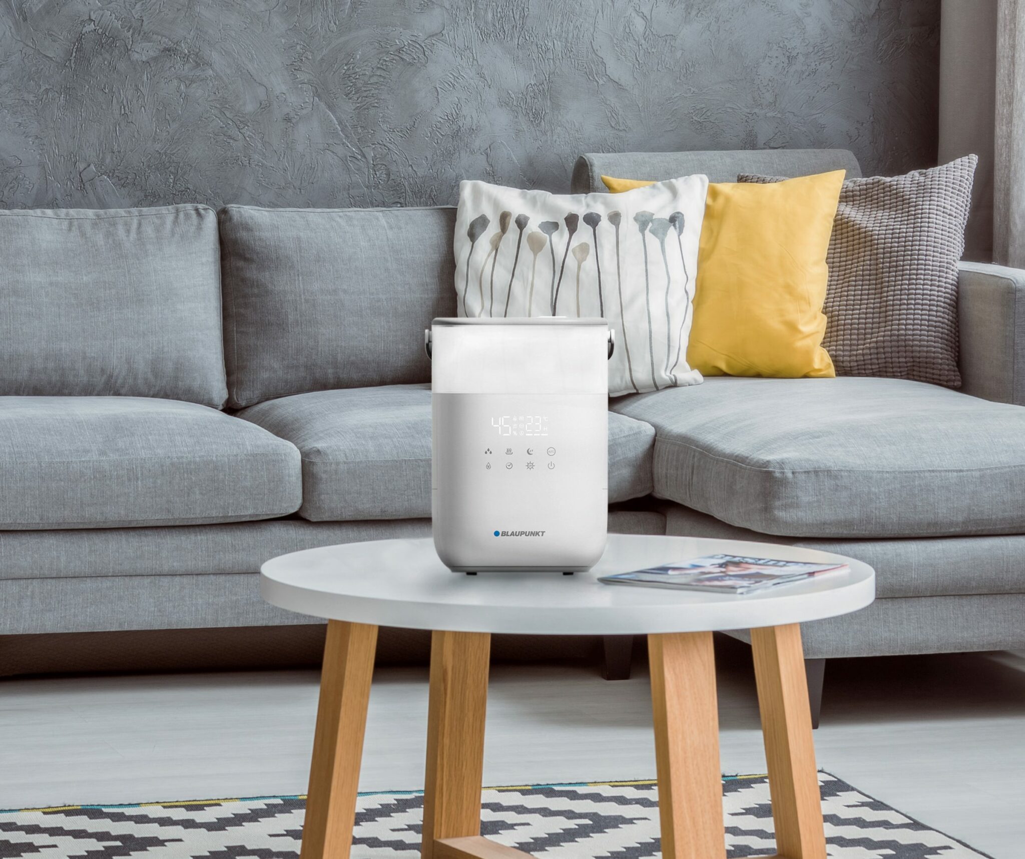 Nawilżacz powietrza — lepszy zimowy sen: tryby nocne, timer i aromaterapia.