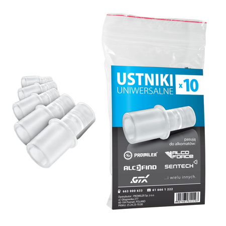Ustniki do alkomatów uniwersalny 10 szt