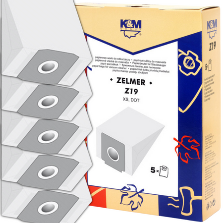 Worki do odkurzacza papierowe 5 szt Zelmer XS Z19 K&M 
