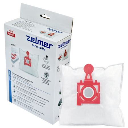 WORKI DO ODKURZACZA ZELMER ZVCA333B 4 SZT + FILTR SAFBAG EPA E10