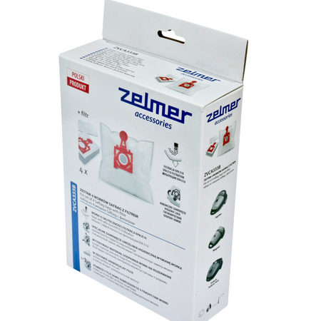 WORKI DO ODKURZACZA ZELMER ZVCA333B 4 SZT + FILTR SAFBAG EPA E10