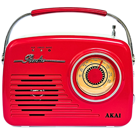 Radio Sieciowo-Bateryjne Akai APR-11R Retro