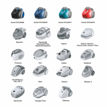 WORKI DO ODKURZACZA ZELMER ZVCA111B SAFBAG 4 SZT + FILTR EPA E10