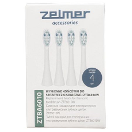 Wymienne końcówki do szczoteczki sonicznej ZTBA6010 Zelmer 4 szt.