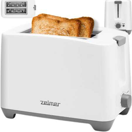 MOCNY TOSTER 2 KROMKI GRZANKI ZELMER ZTS7386 750W 7 POZIOMÓW OPIEKANIA