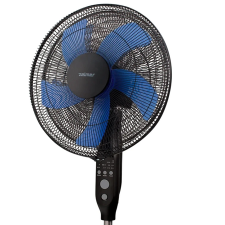 WENTYLATOR STOJĄCY ZELMER ZRF1450 50W 40CM PILOT TIMER OSCYLACJA CZARNY