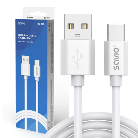 Kabel USB-A – USB-C, CL-168 Savio 3 m